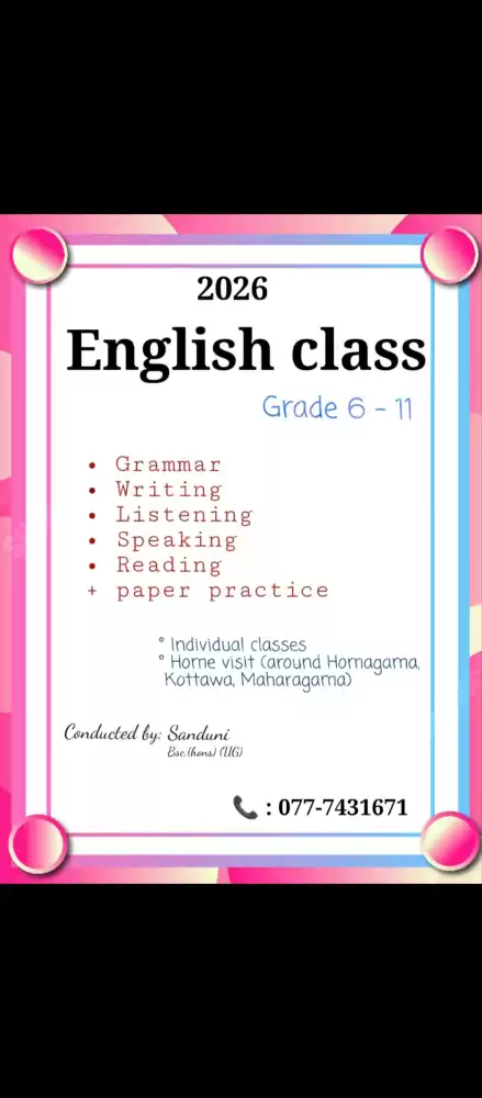 English Classes for O/L
