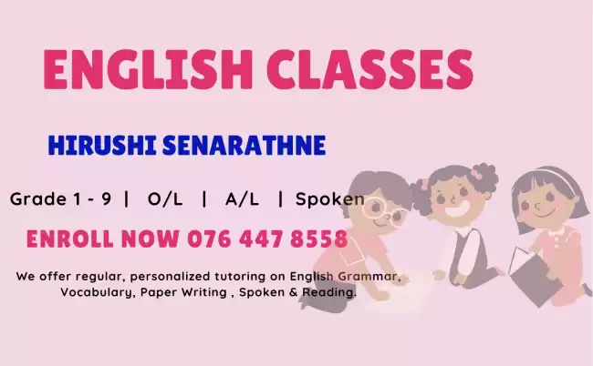 English Classes From Grade 1 to Grade 13