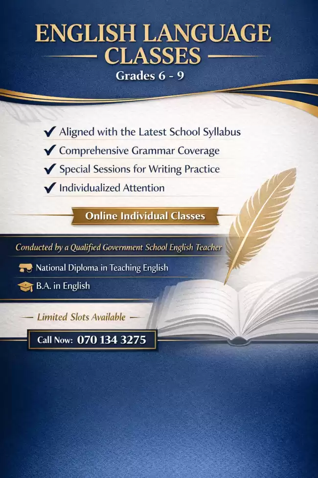English Classes from grade 6-9