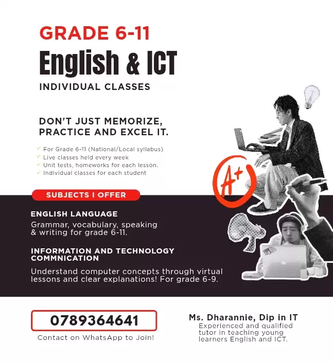ENGLISH CLASSES (Grade 6-11)