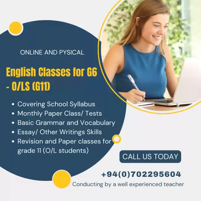 English classes (Grade 6 - 11 O/l)