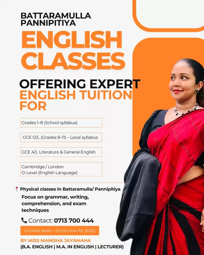 English Classes in Battaramulla / Pannipitiya