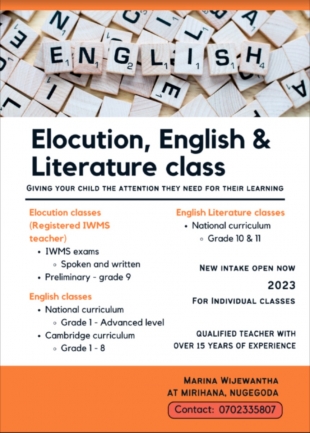 English /Elocution classes
