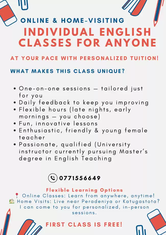 English for Anyone! ඕන කෙනෙකුට ඉංග්‍රීසි! அனைவருக்கும் ஆங்கிலம்!