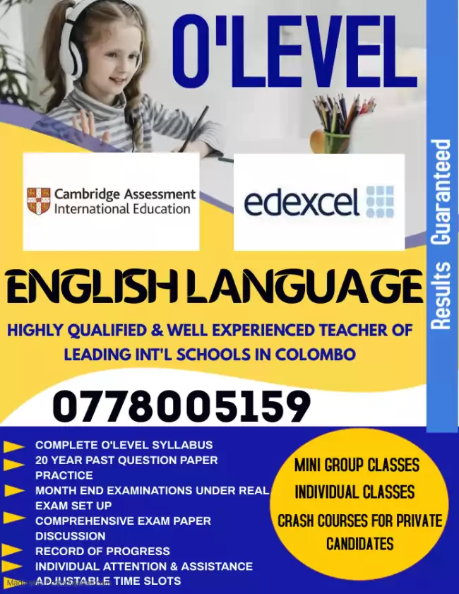 ENGLISH FOR O LEVEL EXAMS