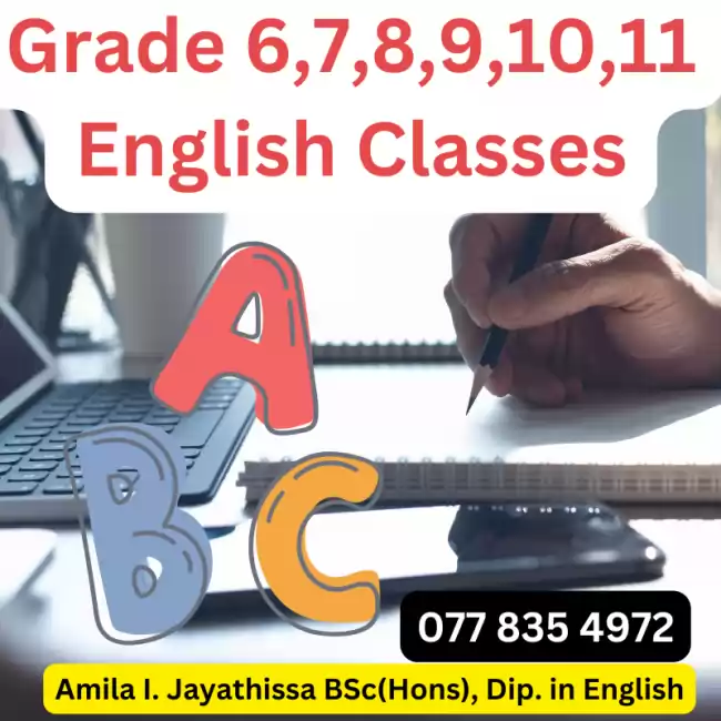 🧒🧒English Grade 6,7,8,9,10,11 Classes - G.C.E O/L - ඉංග්‍රීසි උපකාරක පන්ති🧒🧒