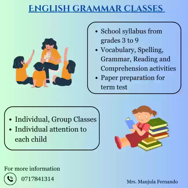 English Grammar Classes (Grade 3-9)
