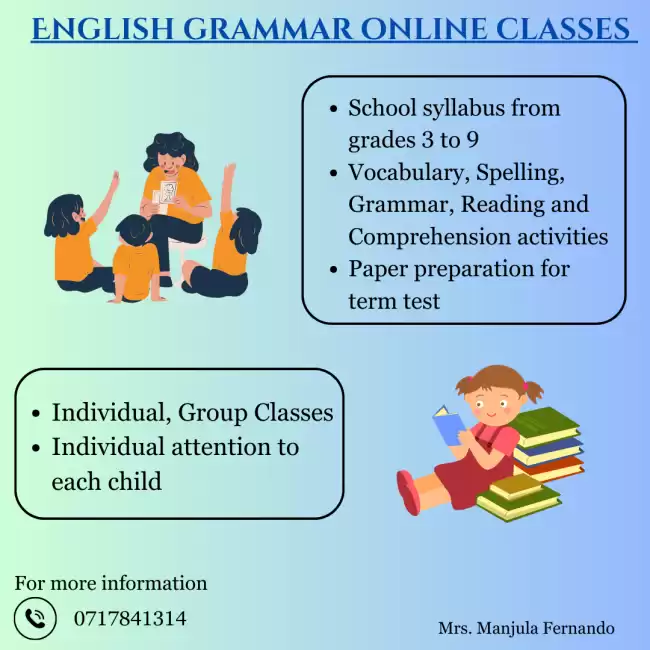 English Grammar Online Classes (Grades 3-9)