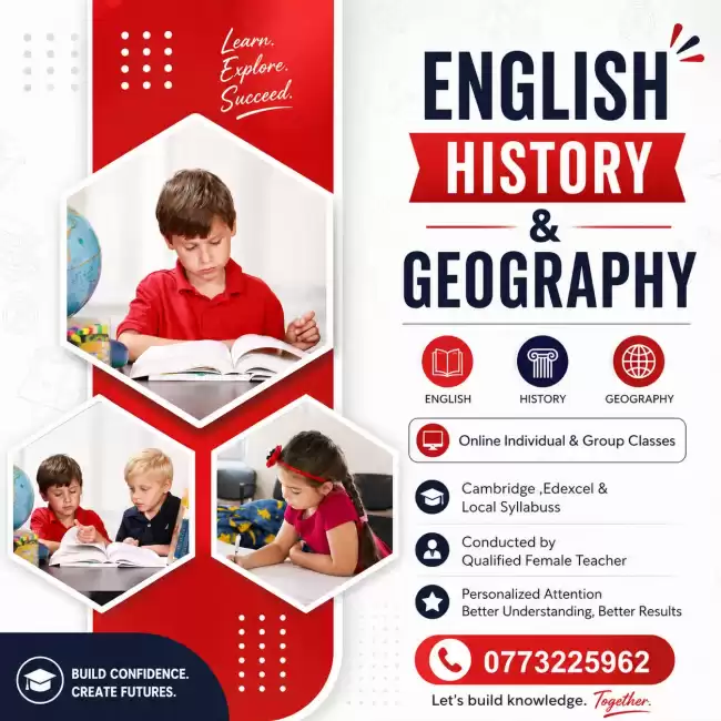 English,History and Geography