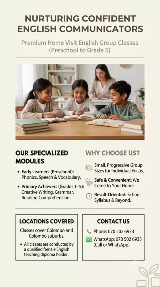 English home visiting group classes for kids