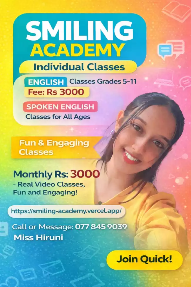 English Individual classes -Smiling academy