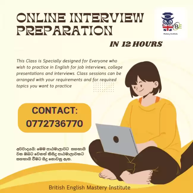 English Interview and Presentations Preparation Class for Anyone