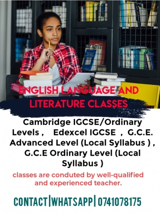 English langauge and Literature Classes for grade 6-11