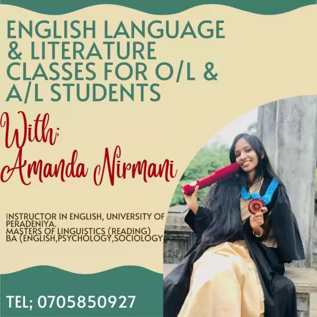 English language and Literature classes for O/L students