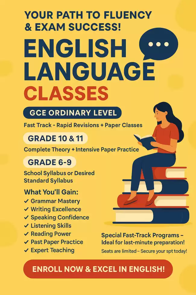English language class ONLINE