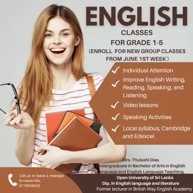 English language Classes for Grade 1-5