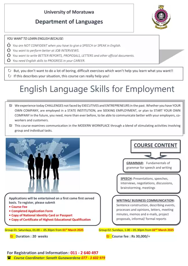 English Language Skills for Employment