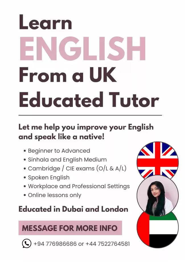 English Lessons for All Levels - Learn from a UK-Educated Tutor