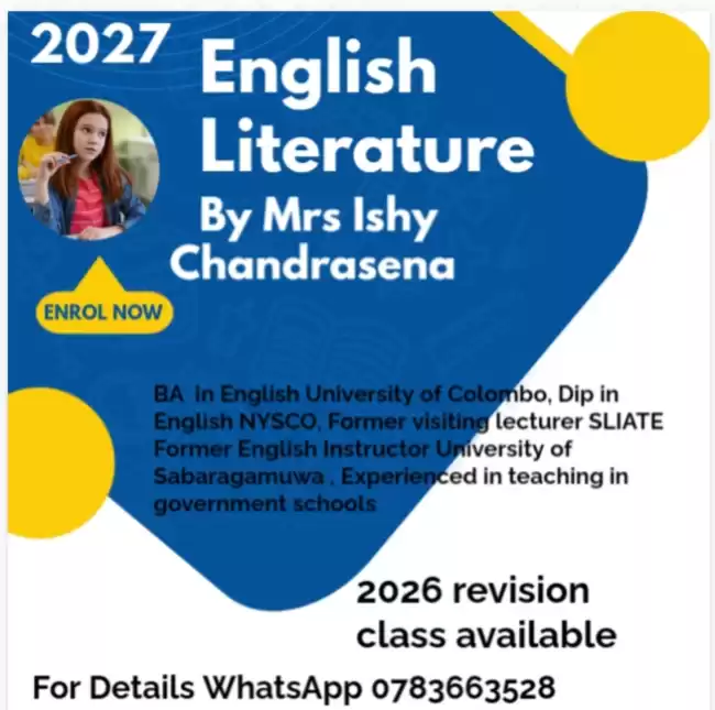 English Literature 2027 new class ,2026 class