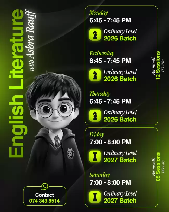 English Literature by Ashra Rauff