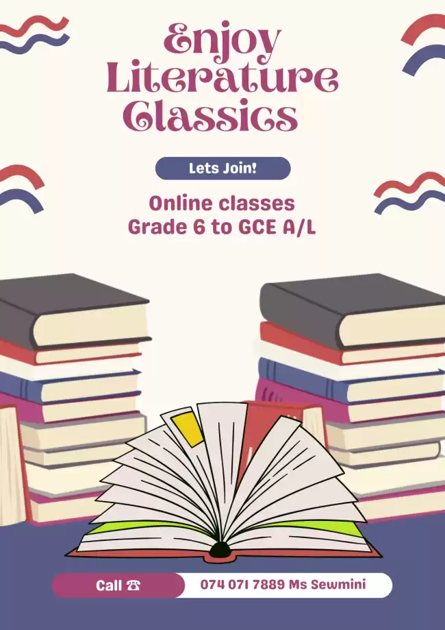 English (Literature) class for GCE A/L