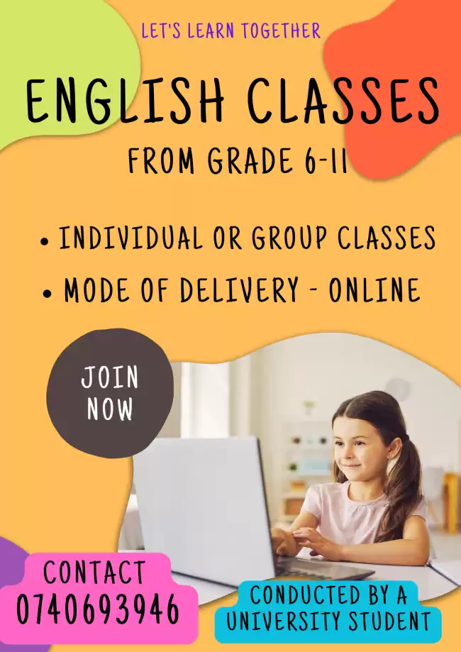 English literature classes for grade 9,10,11