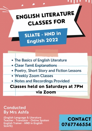 English Literature Classes for SLIATE HND