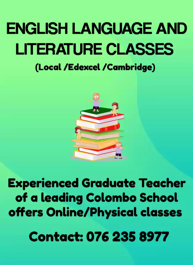 English Literature classes Grade 6 to 11