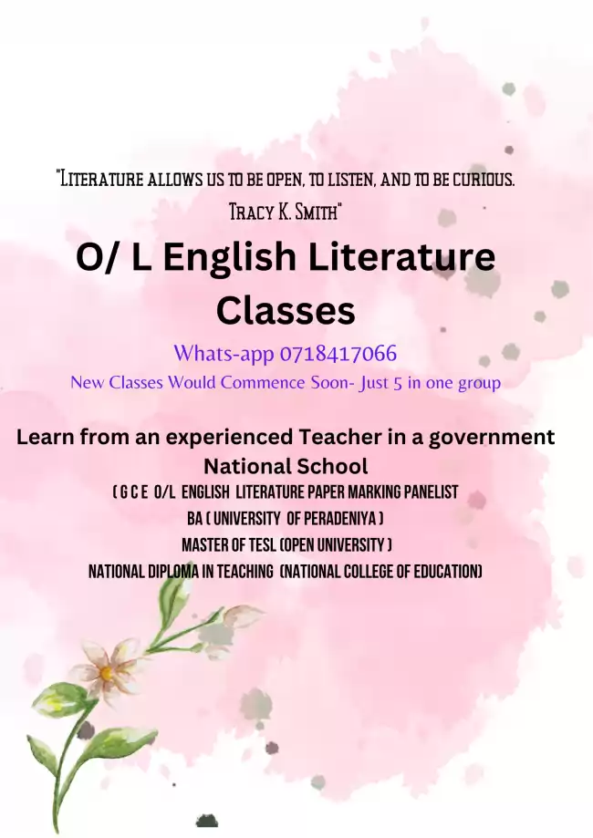 English Literature Classes in Kandy