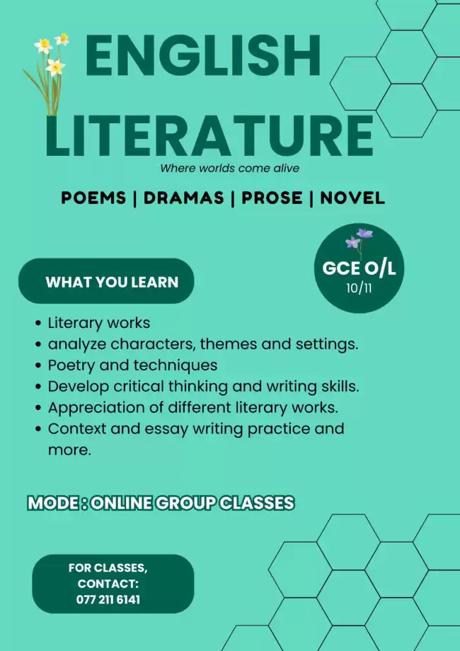 English literature for GCE O L