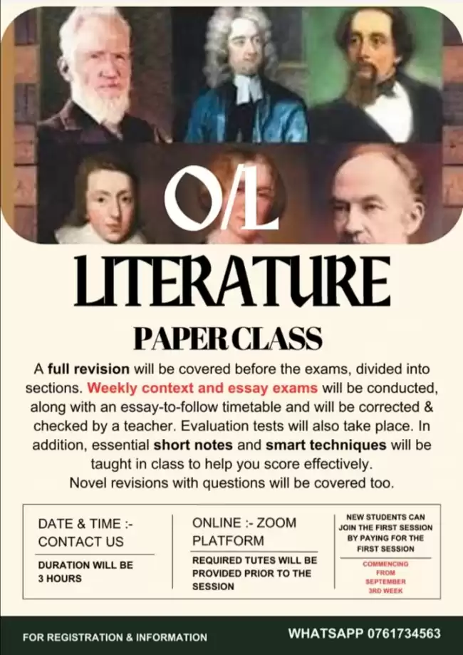 English Literature OL Paper class