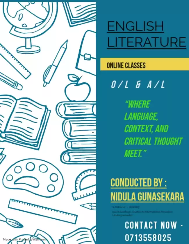 English Literature Online classes for ALs and OLs
