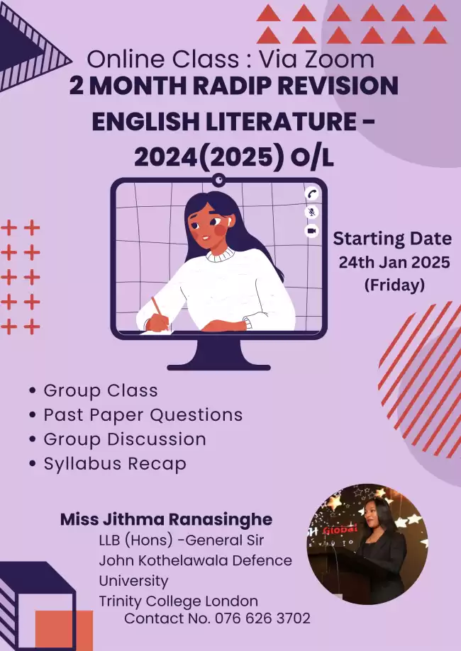 English Literature Revision Classes ONLINE