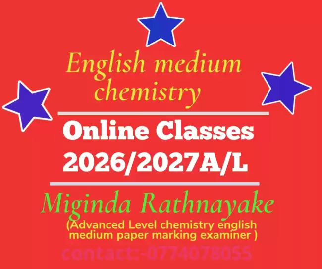 English medium Advanced Level chemistry