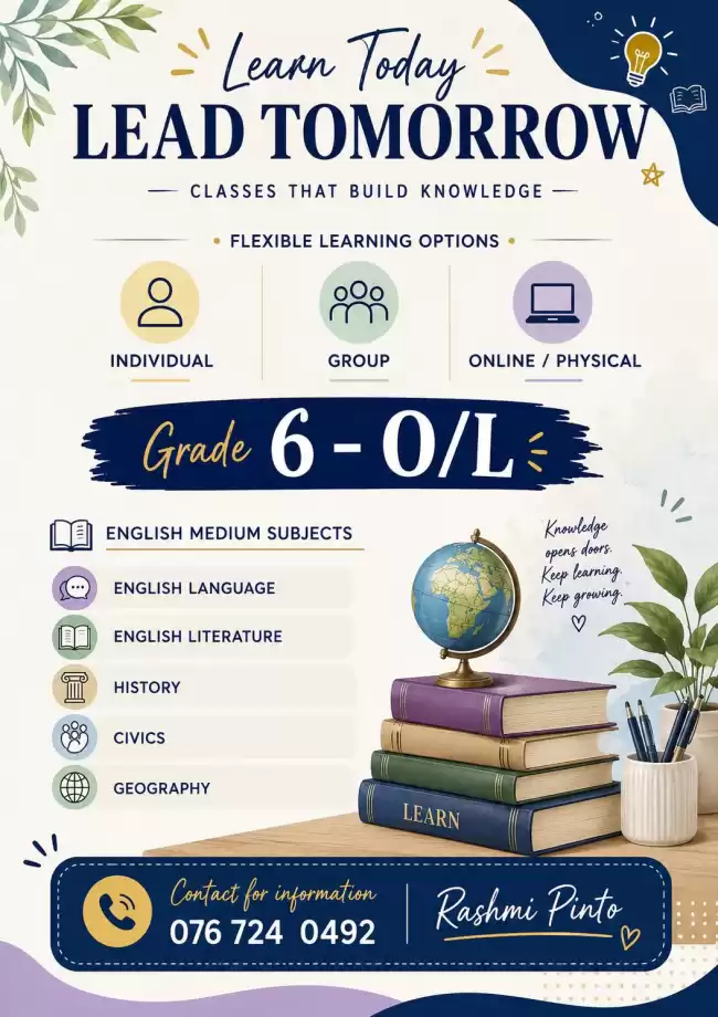 ENGLISH MEDIUM CLASSES 6-OLs
