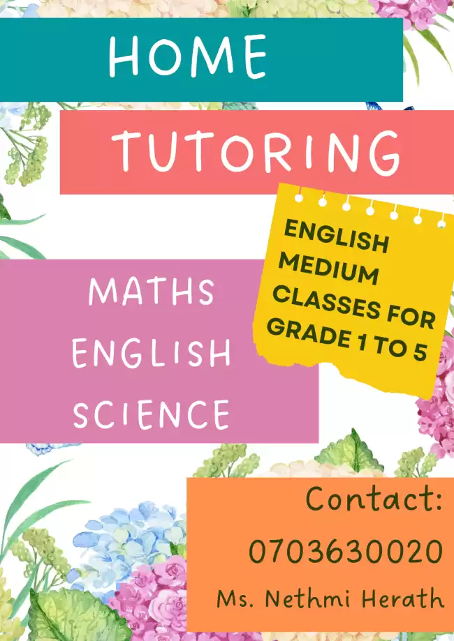English Medium Home Tutoring For Primary Students