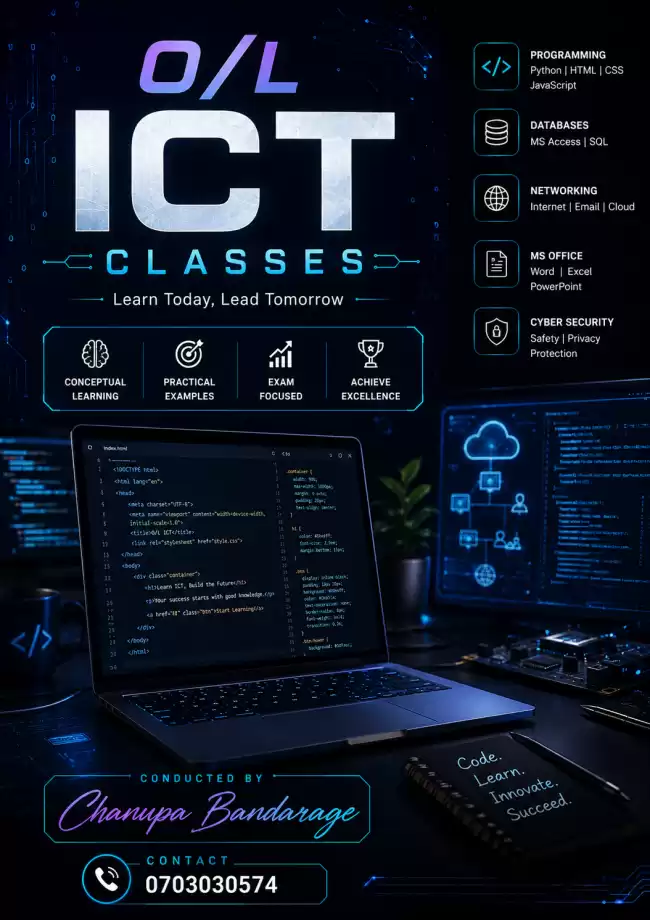 English Medium ICT Classes For O/L Students