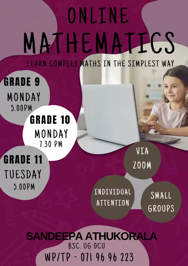 English medium Mathematics class (special Groups)