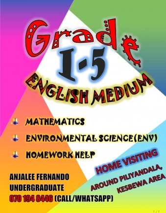 English medium Mathematics, Environmental Science (ENV) , Homework help