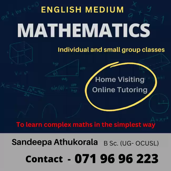 English Medium Mathematics for local and London Syllabus