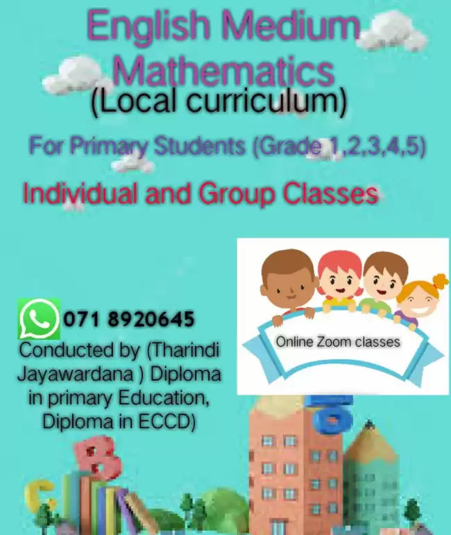 English Medium Mathematics for Primary Students