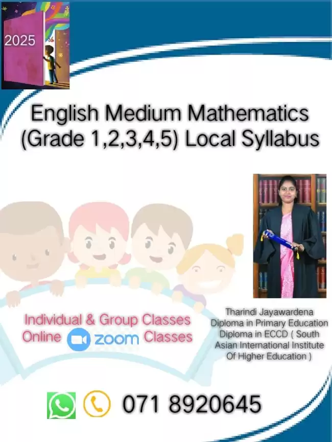 English Medium Mathematics(Local syllabus)for Grade 1,2,3,4,5