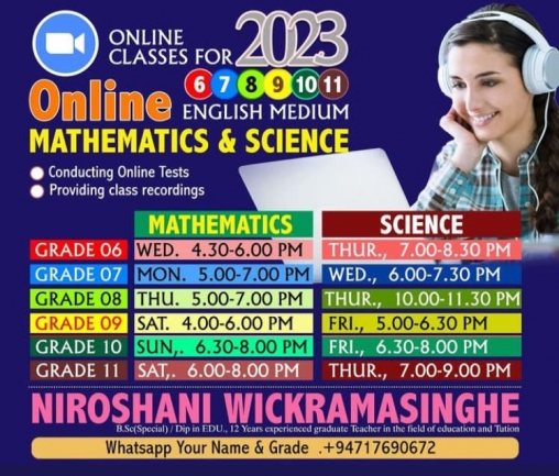 English Medium Maths and science