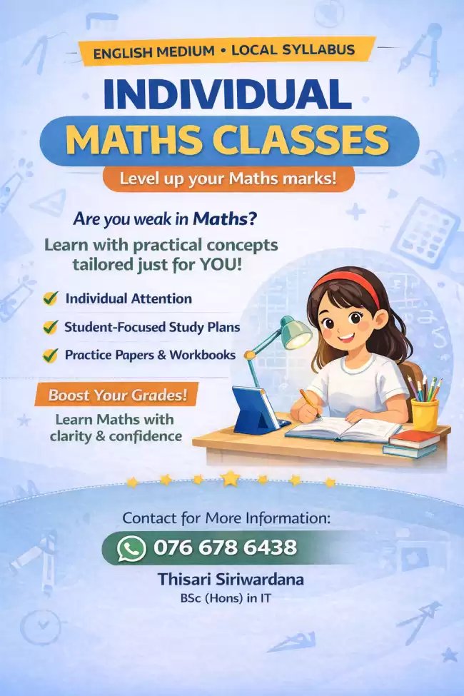 English medium maths - Individual class