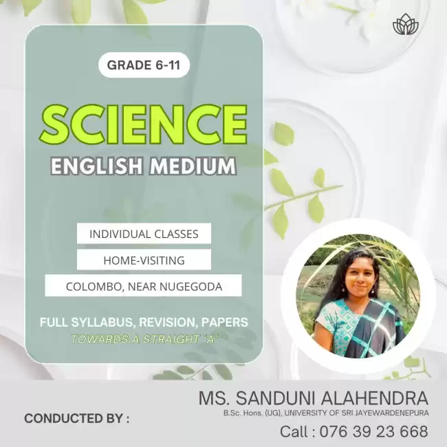 English Medium OL Science classes