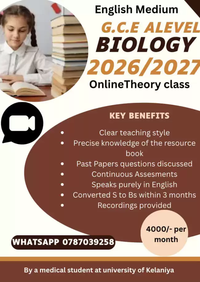 English Medium Online Biology Classes