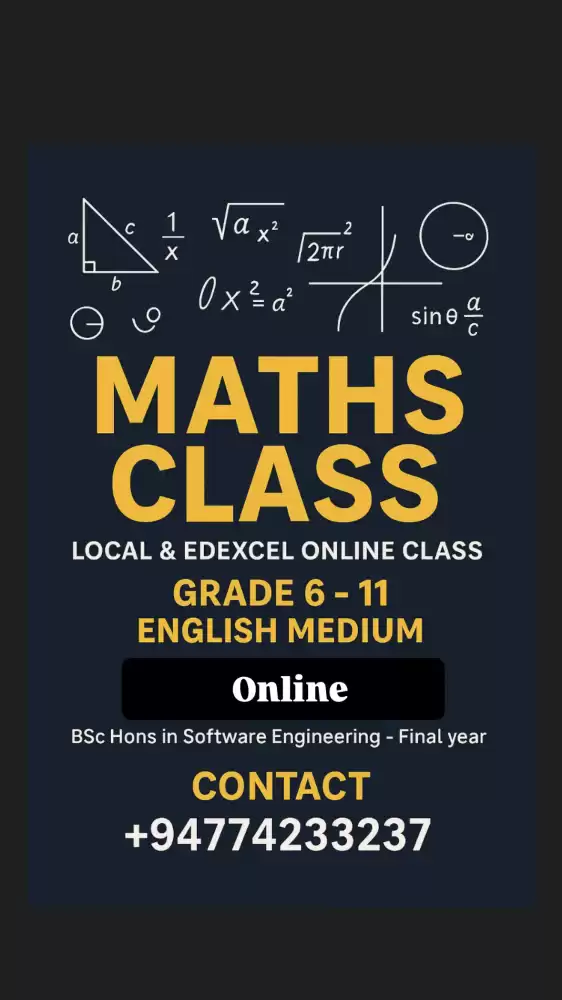 English medium online maths Local and Edexcel classes
