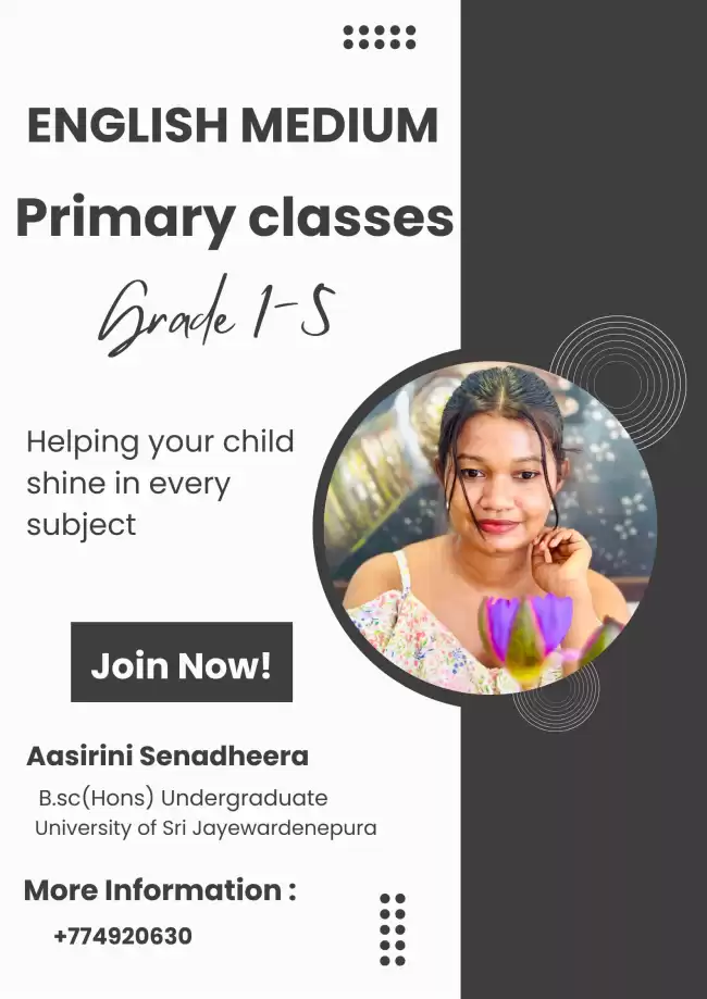 English medium primary classes