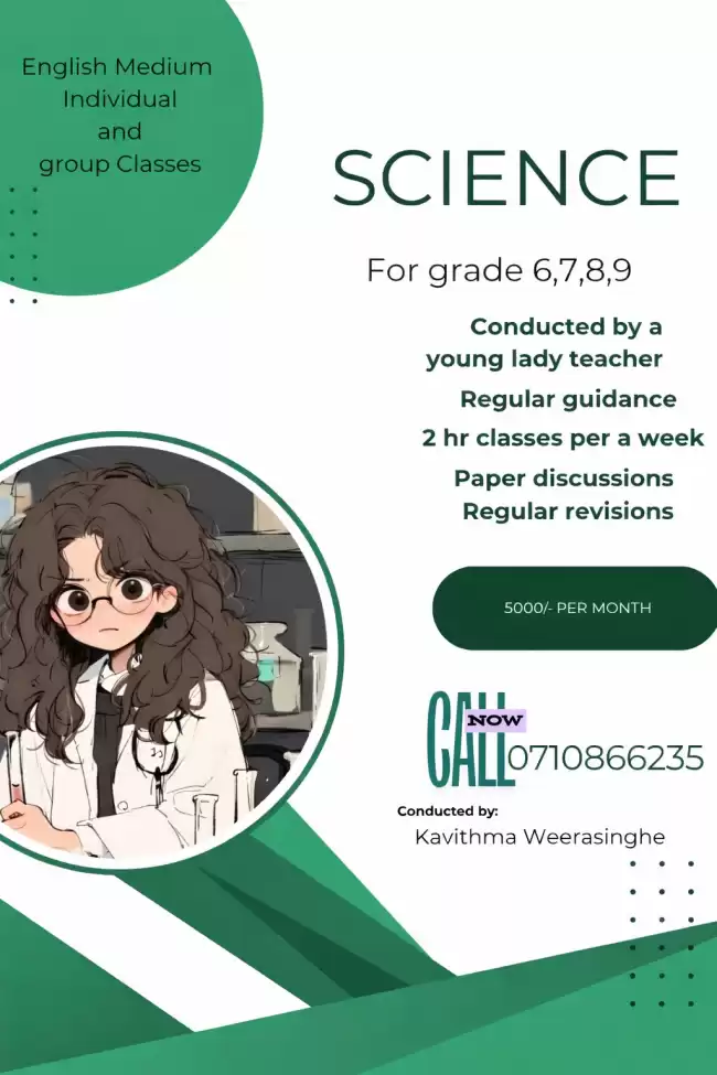 English Medium Science Classes for grade 6,7,8,9