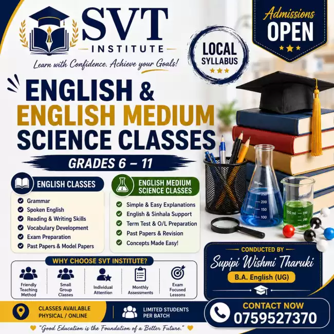 ENGLISH MEDIUM SCIENCE CLASSES – NOW ENROLLING! 🔬📚